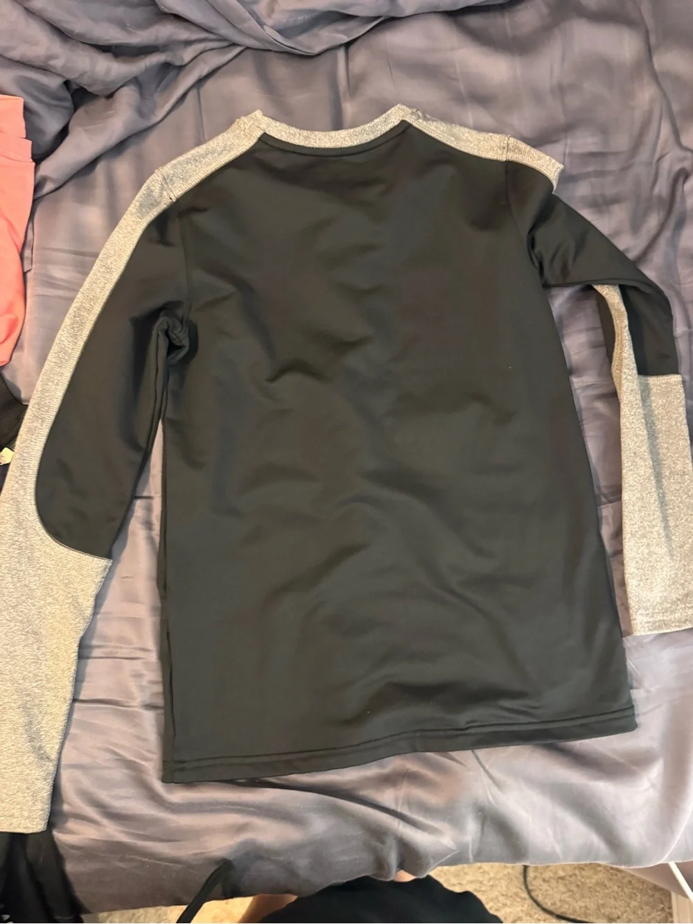 Under Armour Black Long-Sleeve Performance Shirt with Gray Trim “cold gear”